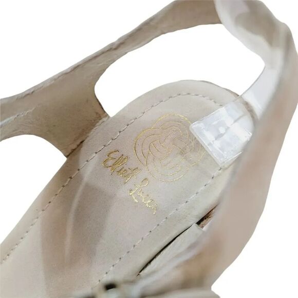 Elliott Lucca Guilia Leather Espadrille Wedge in Linen Multi Size 9 - Picture 14 of 15